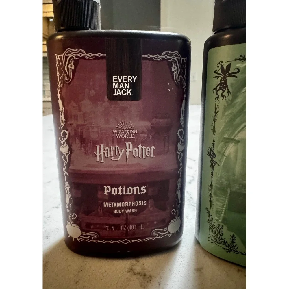 Every Man Jack Harry Potter Body Wash Lot of 2 Potions Herbology Rare Limited